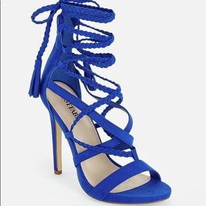JustFab Aaliyah Lace Up Heels